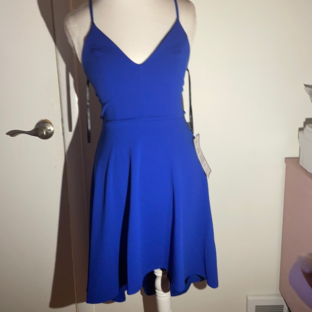 Macy Blue Split Back Dress